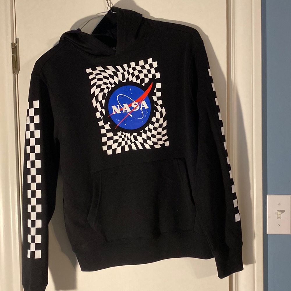 Mad Engine NASA Black Hoodie Men’s Small. NWOT